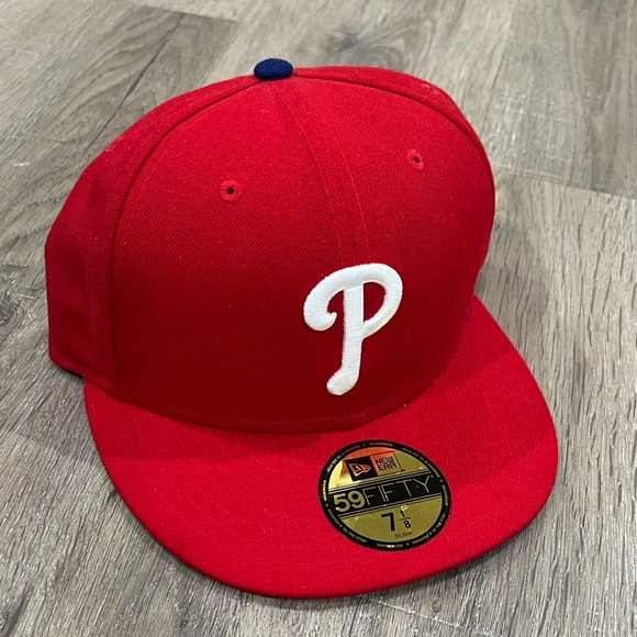 New Era Other - Phillies P 59FIFTY 7 1/8 Official MLB Like New New Era Structured Fitted Hat Cap